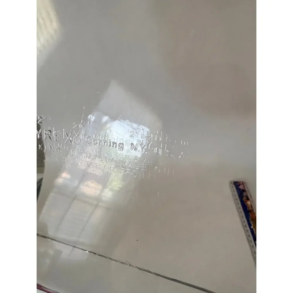 Vintage PYREX 222 Clear Glass 8x8 Square Baking Dish 2 Qt Corning USA NY